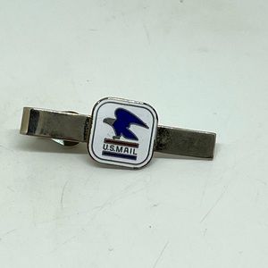 Vintage silver metal US Postal service tie clip